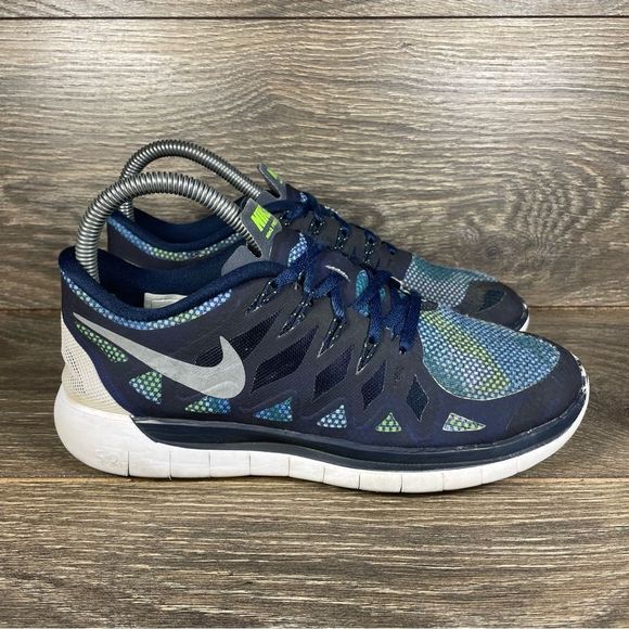Nike Women's Size 7 Free 5.0 'Obsidian Silver Flash' Running Shoes - Picture 1 of 8